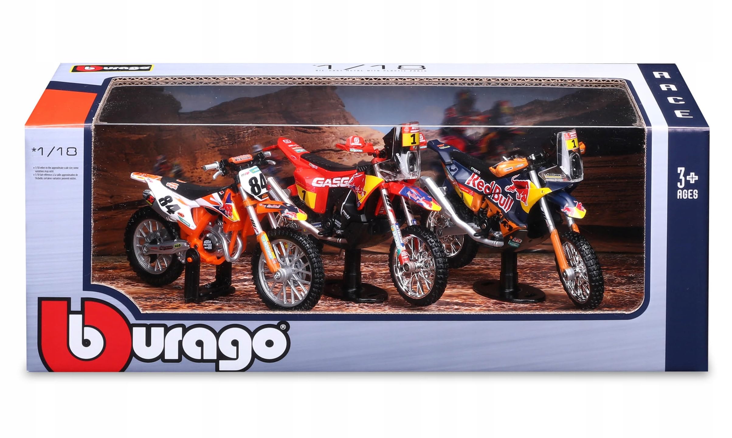 Motor Set Red Bull KTM Factory Racing 1:18 BBURAGO 18-5113