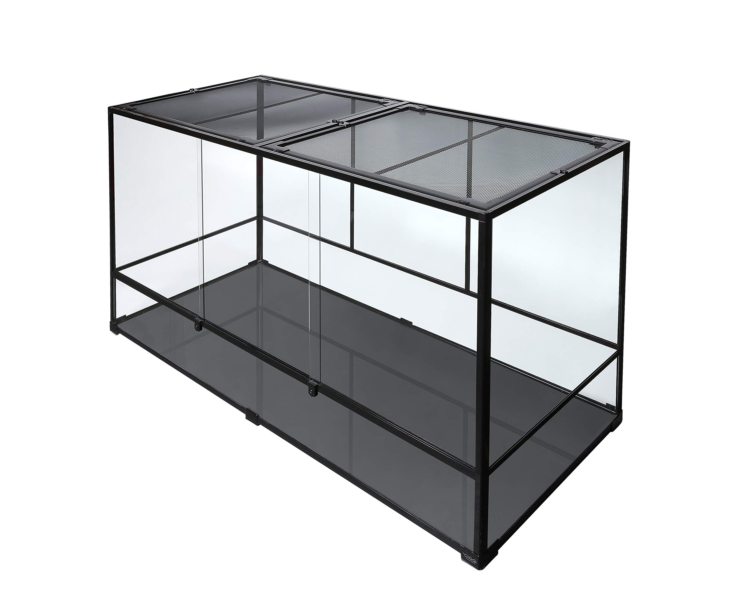 Carolina Custom Cages Terrarium, Giant Deep 72Lx24W. This terrarium is in great condition but only includes the lid and the glass base. It does not include the extensions as shown in the stock photo.
