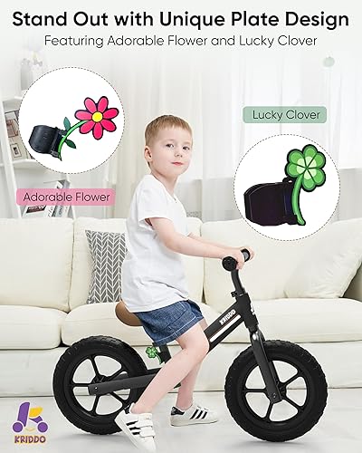 Miniatura 3 de KRIDDO Bicicleta de equilibrio para niños de 2 años de edad, bicicleta de equilibrio para niños de 2 a 5 años, doble rodamiento para una conducción