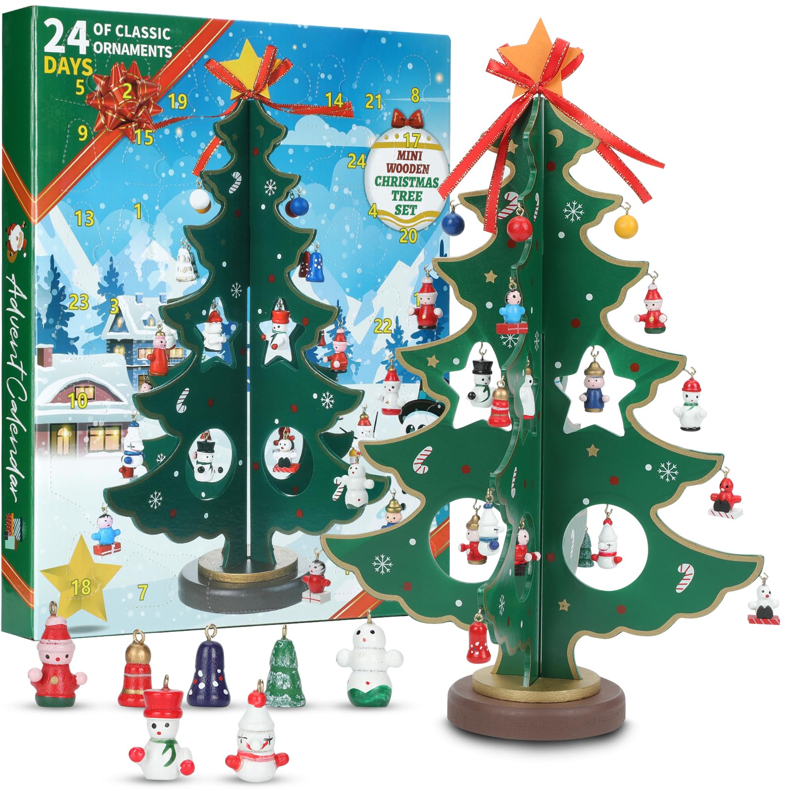 Aomiduo Wiederverwendbare Weihnachtsbaum Weihnachtsüberraschungsbox Tisch Weihnachtsbaum Weihnachten Deko 3D Tannenbaum Dekoration
