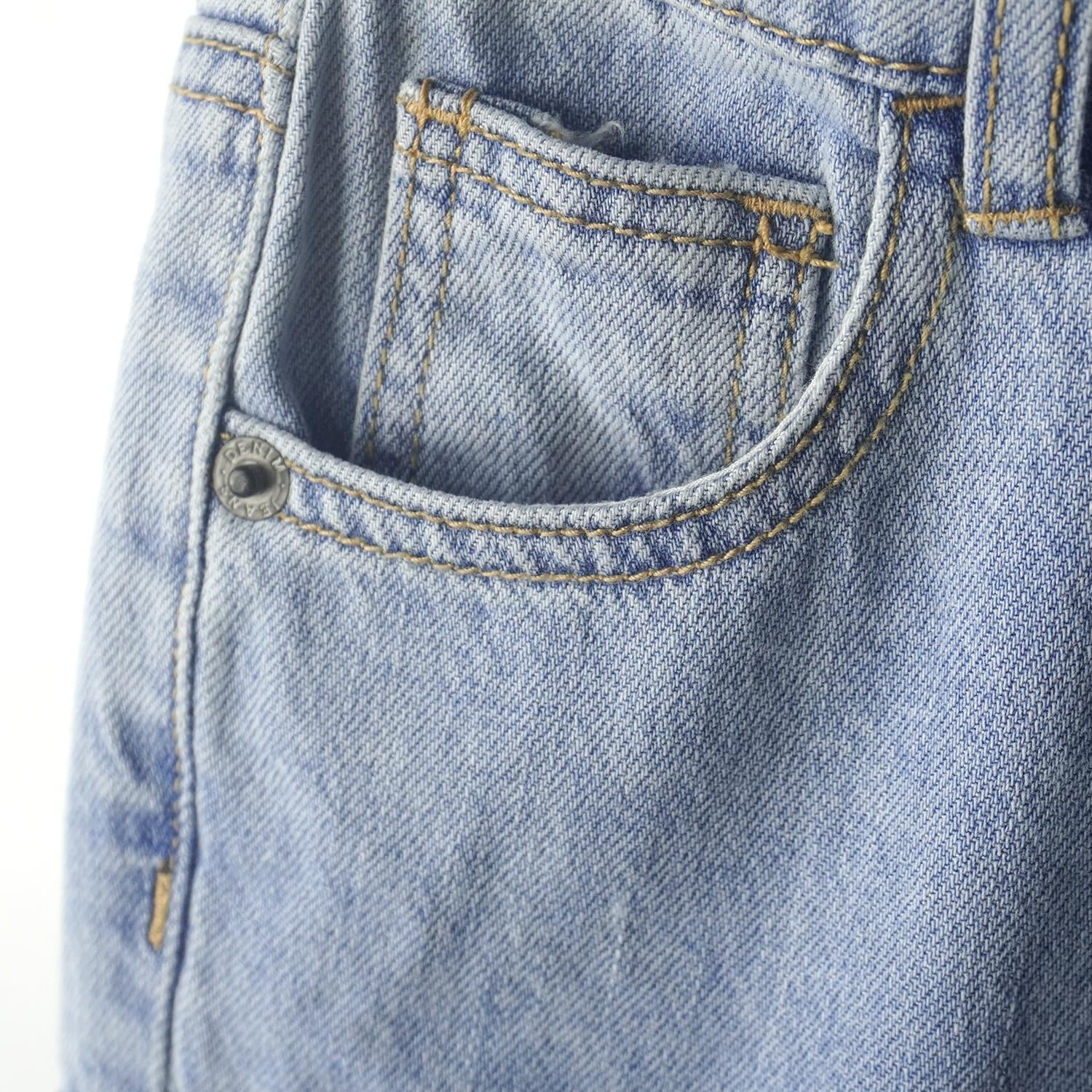 KIDSCOOL SPACE Little Big Children Denim Shorts,Elastic Band Inside Stretchy Cargo Jean Summer Pants