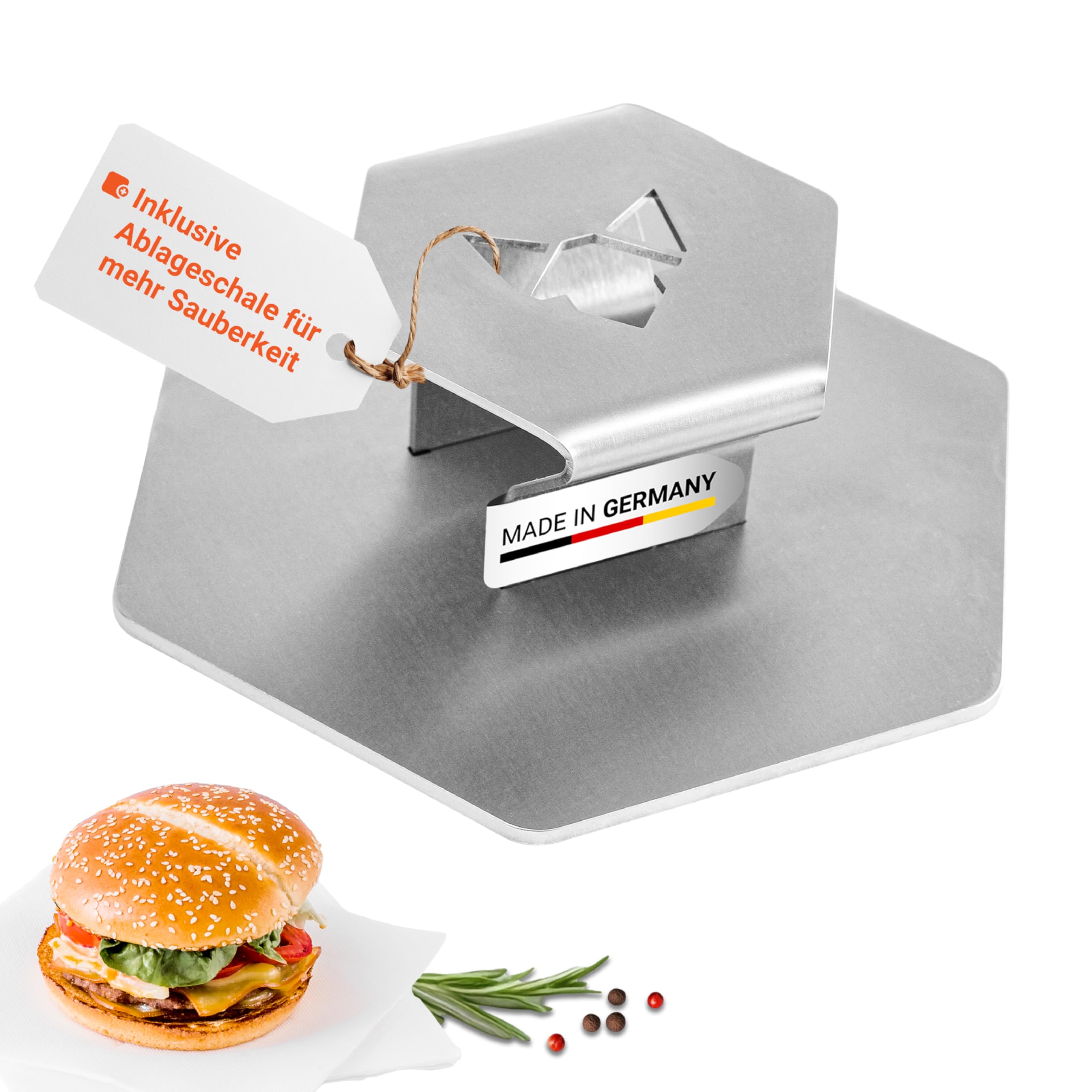 Sponsored Ad – FENNEK Smasher | Barbecue Burger Press | A Great Tool for The Kitchen, Garden, Restaurants, Camping and Much More | Made from Polished Stainless Steel