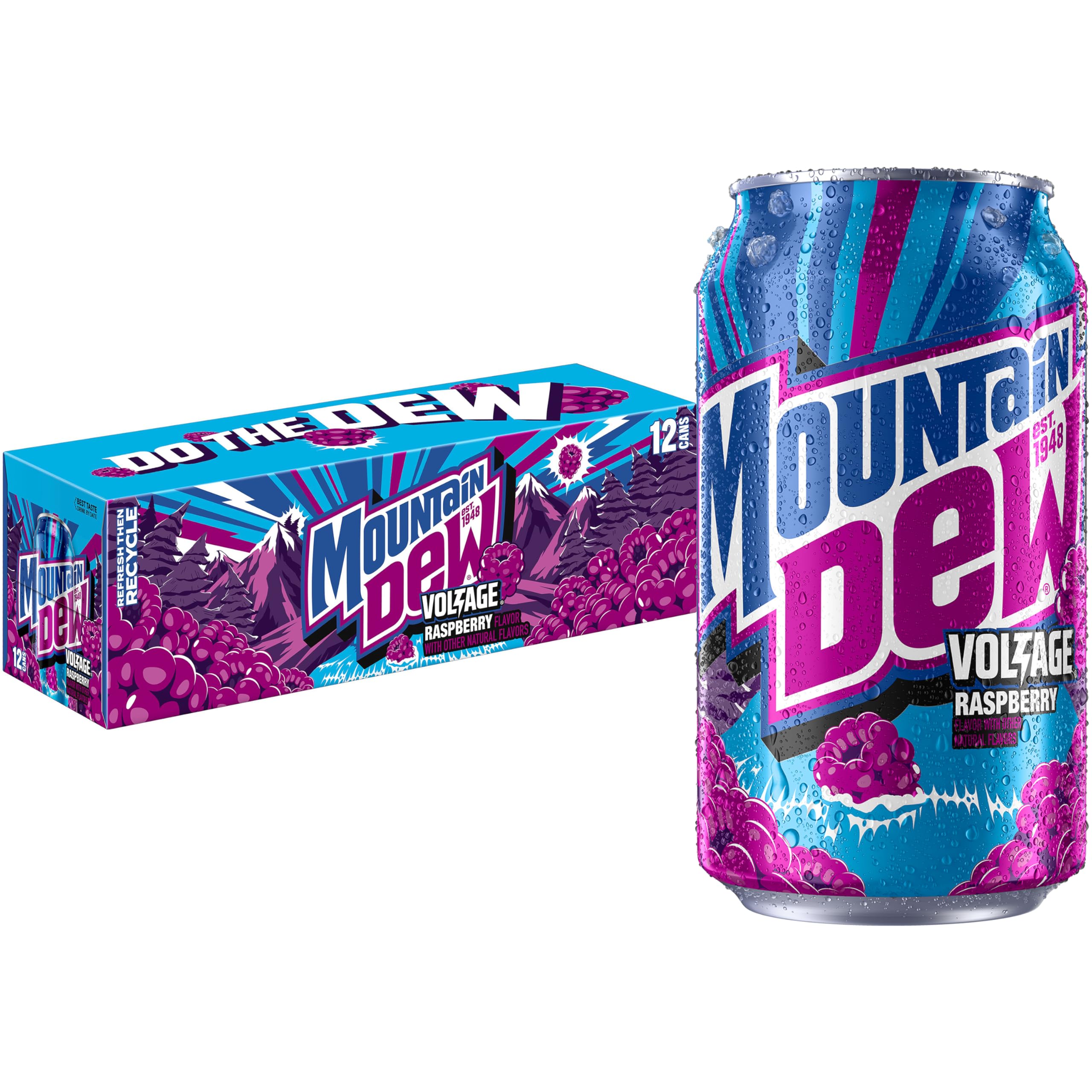 Mountain Dew Soda, Voltage, 12oz Cans (12 pieces)