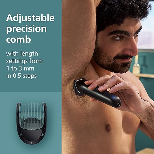 Miniatura 6 de Philips Norelco Body Groomer serie 5000, afeitadora y recortadora de cabello íntimo para hombres con corte de cuerpo completo intercambiables y