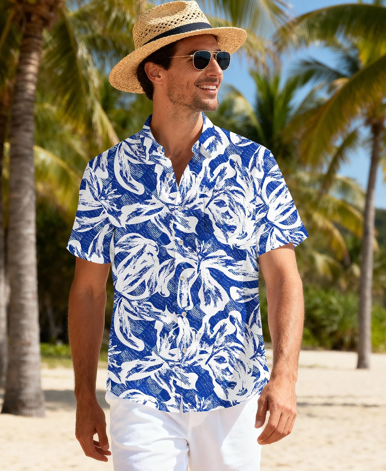 KYKU Hawaiian Shirts for Men - Short Sleeve Tropical Beach Vacation Button Down Shirt Men - Image 3