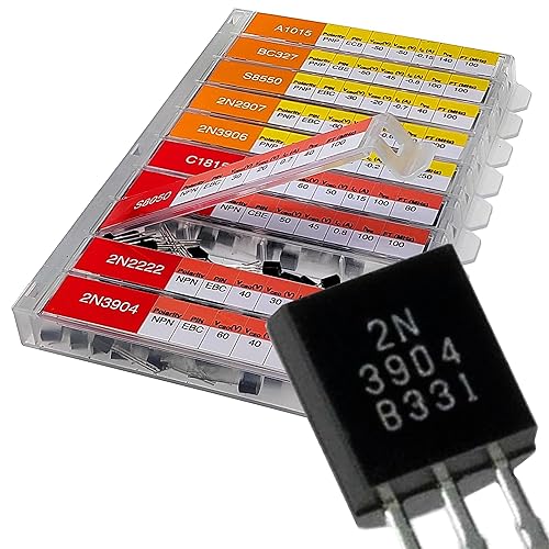 EEEEE 10 Tipos 250pcs Surtido Tipo TO92 Transistores PNP NPN Bipolar Power Transistor Surtido Kit con Compartimiento Individual A1015 BC327 S8550