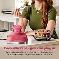 Vista 12 de Ninja Crispi - Freidora de aire de vidrio 4 en 1 450 °F No tóxica Contenedores de vidrio de 4 cuartos y 6 tazas con tapas Microondas