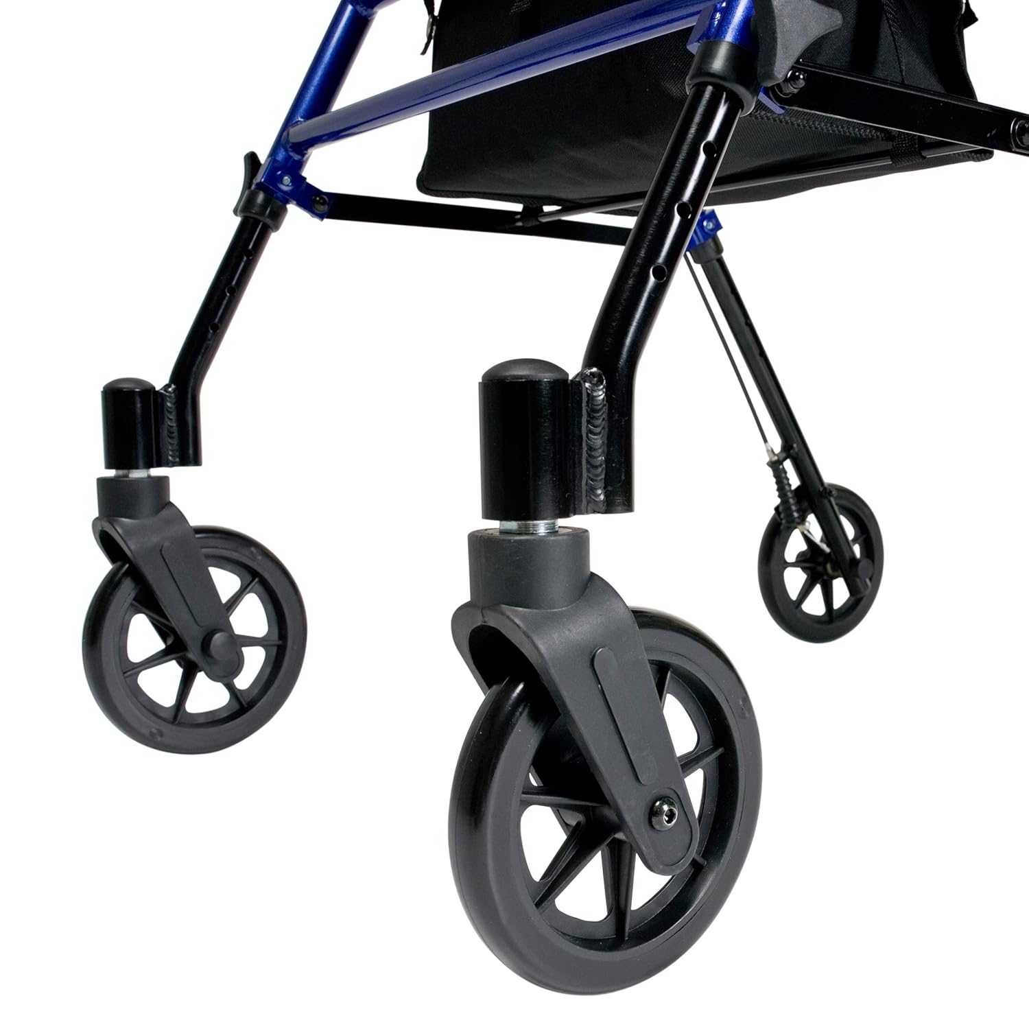 Lumex Set n' Go Rollator, Height-Adjustable, Rolling Walkers for Seniors with Seat, Blue