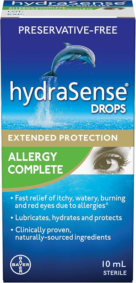 hydraSense Allergy Complete Eye Drops Preservative Free Drops For Dry