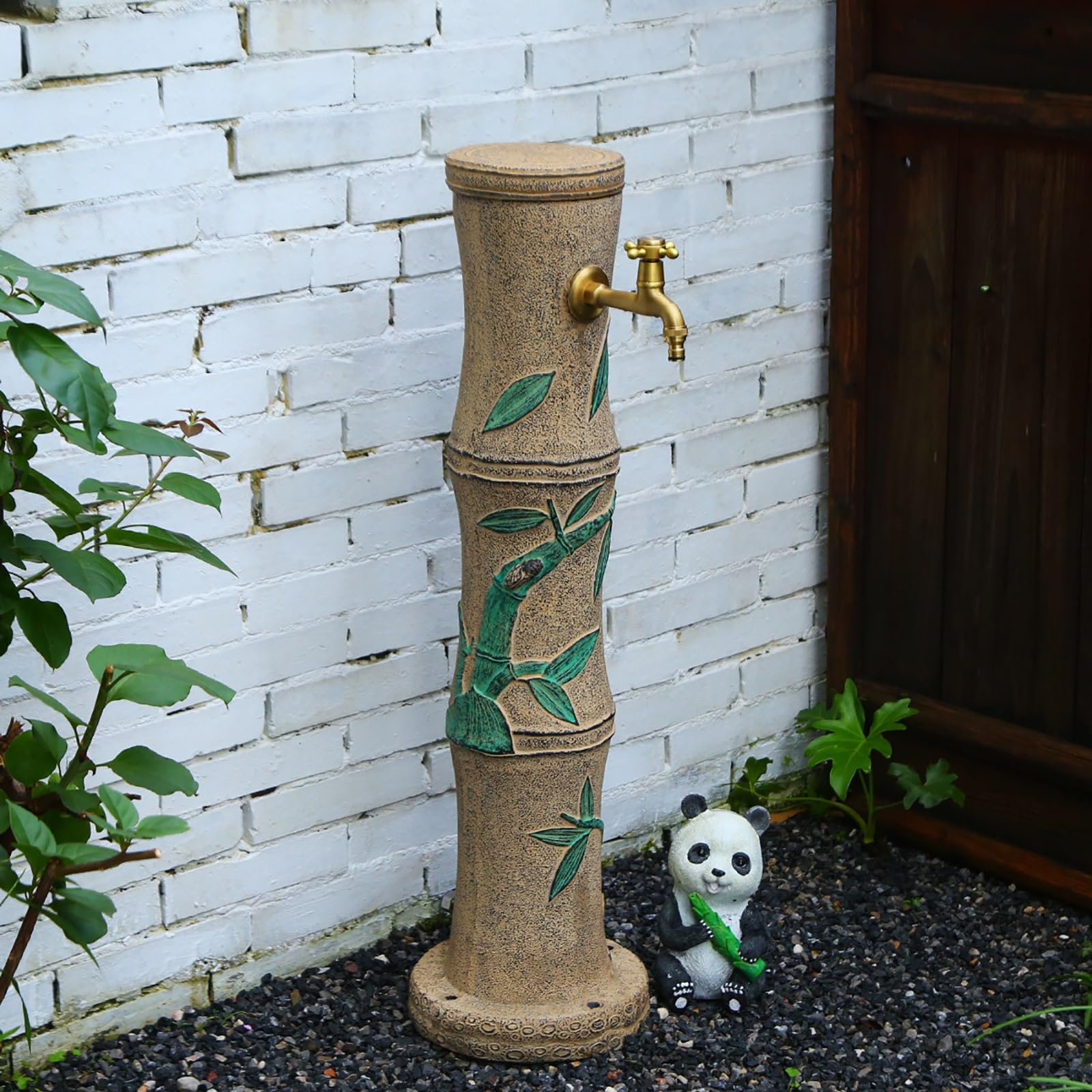 BXKF Outdoor Vertical Garden Water Column for Irrigation Washing, Decorative Water Feature Fountain with Faucet(61cm/24in)