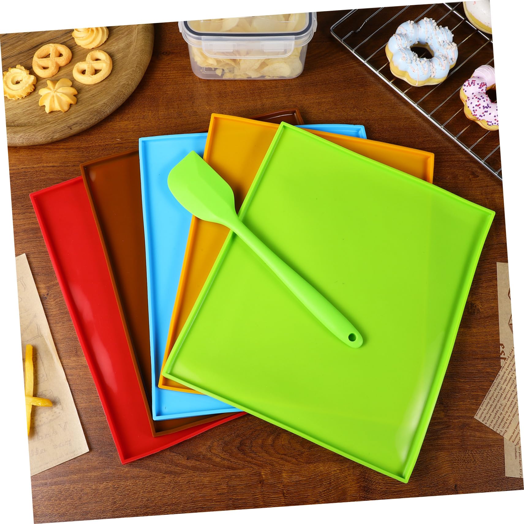TOYANDONA Silikon-backmatte mit Erhöhtem Rand Antihaft-silikon-backunterlage -tablettunterlage für Backofen Kühlschrank und Mikrowelle Geeignet