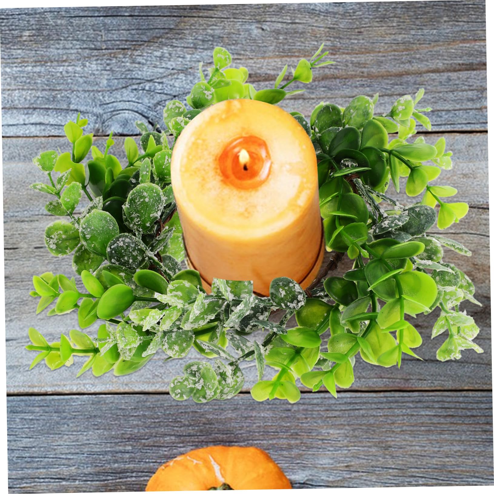 VICASKY 10 Stck. Teiliges Eukalyptus Kerzenring Künstliche Blätterkränze Dekorative Tischgirlande für Partys Hochzeit Weihnachten Langlebig und Naturgetreu Frühlingshafte Wohn und Festdeko