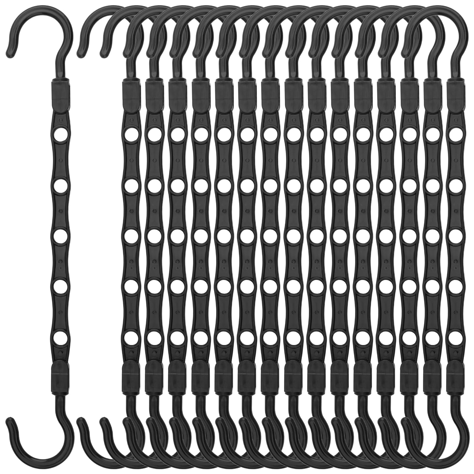 Cintres 5 trous gain de place lot de 40 organiseurs noirs suspendus