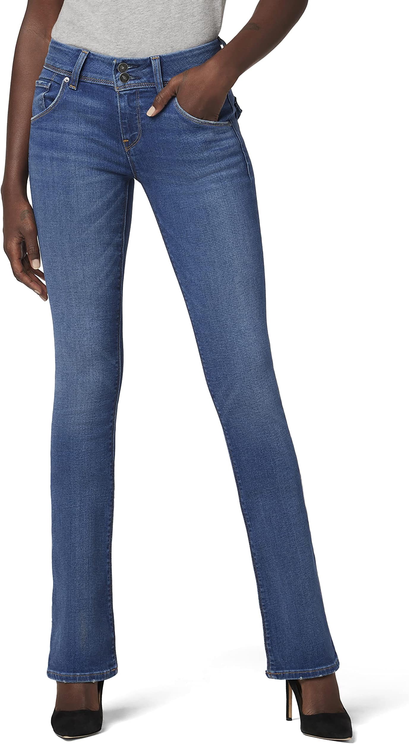 HUDSON Women's Beth Baby Bootcut Jean with Back Flap Pockets