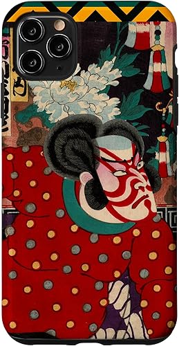 Miniatura 1 de Funda para iPhone 11 Pro Max Fierce Samurai japonés Kabuki Woodblock