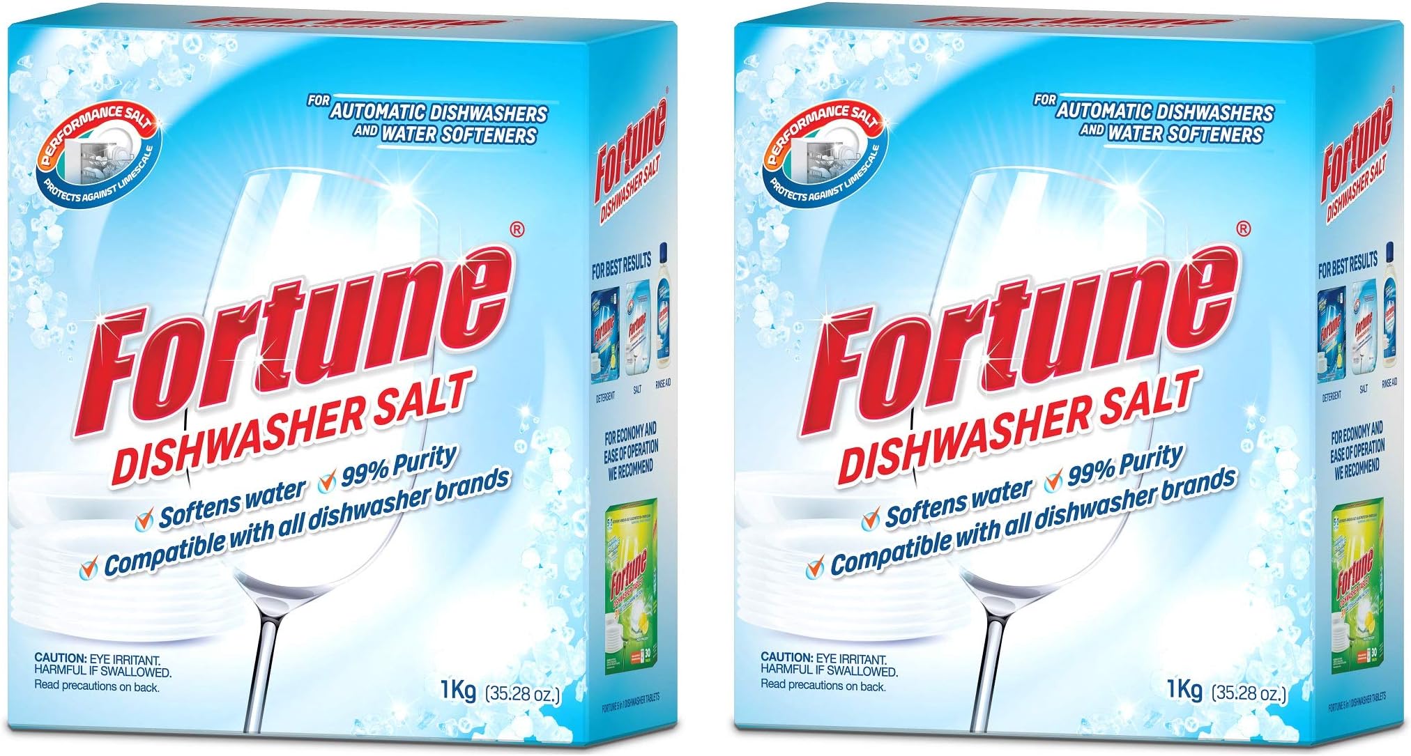 Dishwasher Salt - 1 Kg (Pack of 2) | Softens Hard Water & Prevents Limescale | Enhances Detergent Performance | For All Dishwashers | 2 Kg