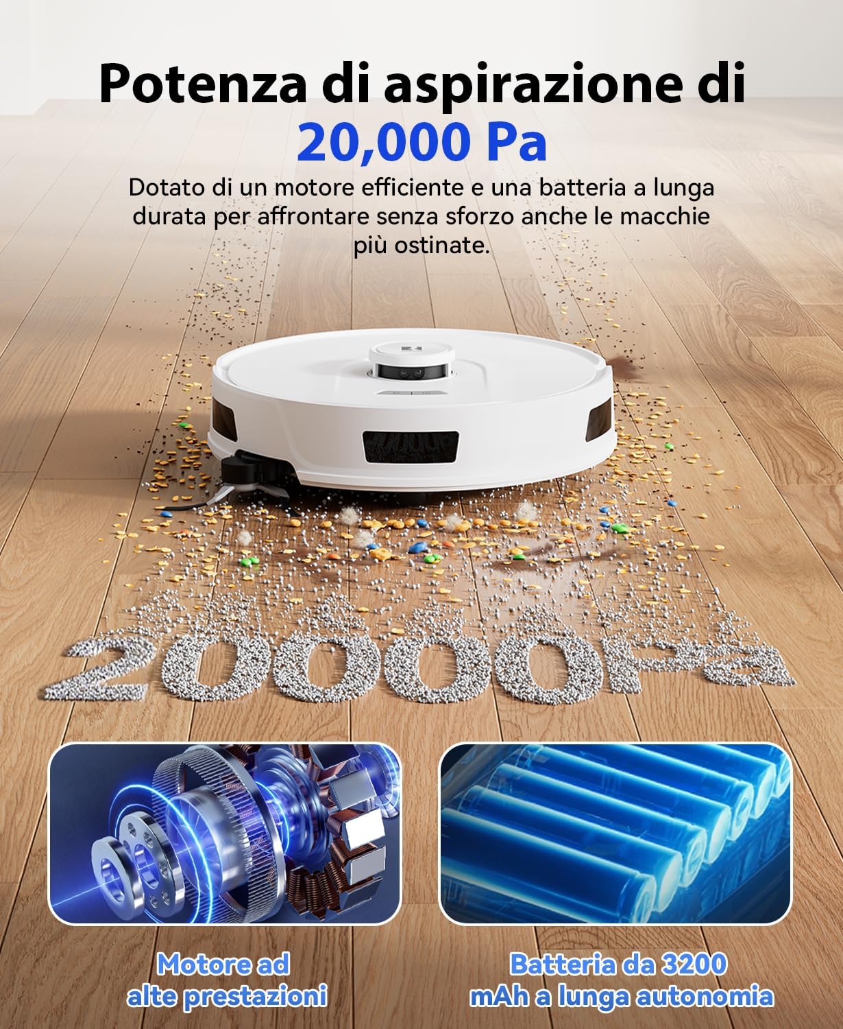 Redkey R11 with 20,000 Pa suction power, showing high-performance motor and long-lasting battery