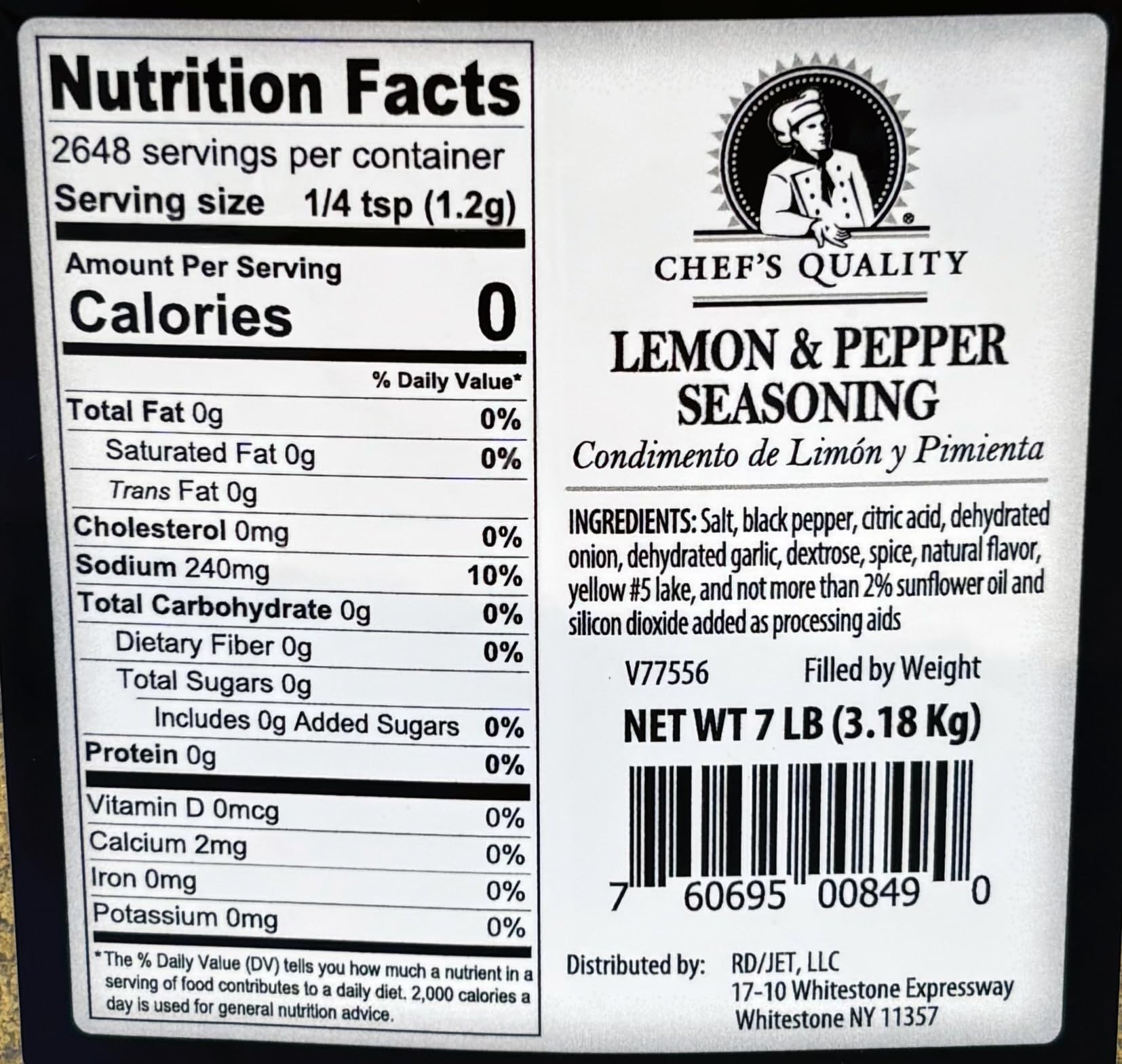 Chefs quality Lemon & Pepper Seasoning 7 lbs product thumbnail 3