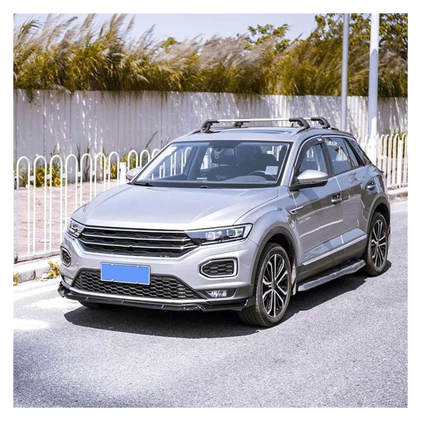 Difusor Separador Alerón Parachoques Delantero Coche Tapa Protección Labio Parachoques Delantero para VW para T-Roc T Roc para TSI para TDI 2017-2022 Spoiler(Carbon Look)