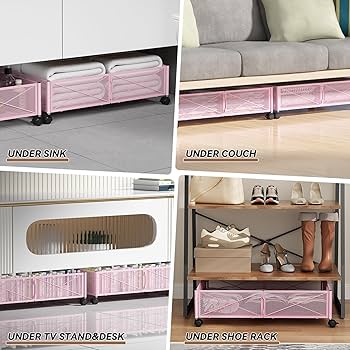 アメトイ　入れ物カゴとベッド Amazon.com: Under the Bed Storage Containers with Wheels