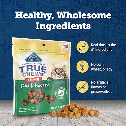 Miniatura 7 de Blue Buffalo True Chews - Golosinas masticables naturales para gatos, bolsa de 3 onzas