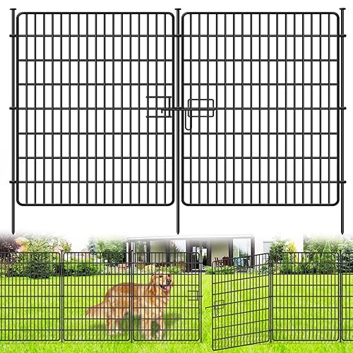 15 Panels No Dig Fence with Gate, 32 in(H) X