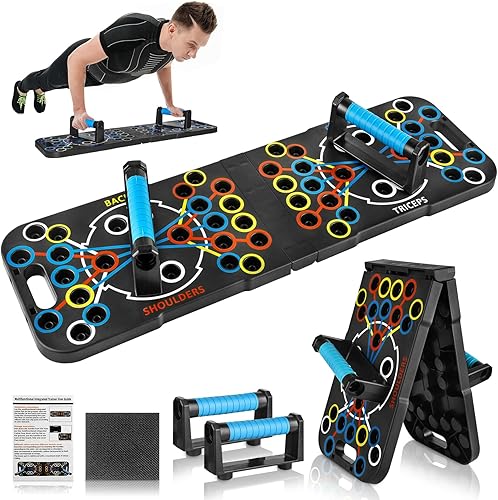 Tabla de flexión plegable ajustable 56 en 1 para ejercicio, entrenamiento de fitness para entrenamiento de fuerza muscular máxima para hombres y