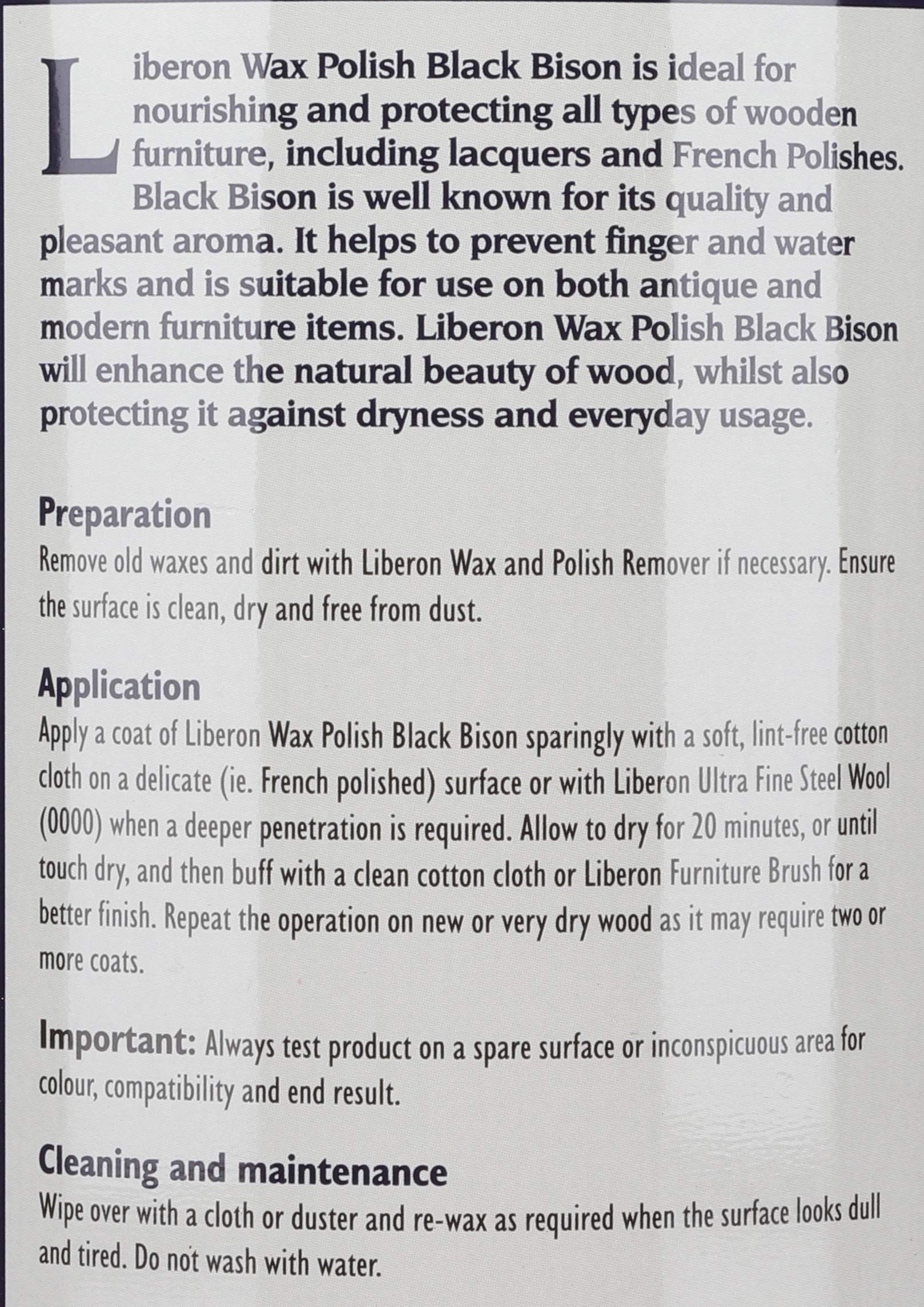 Wax Polish Black Bison Georgian Mahogany 500ml