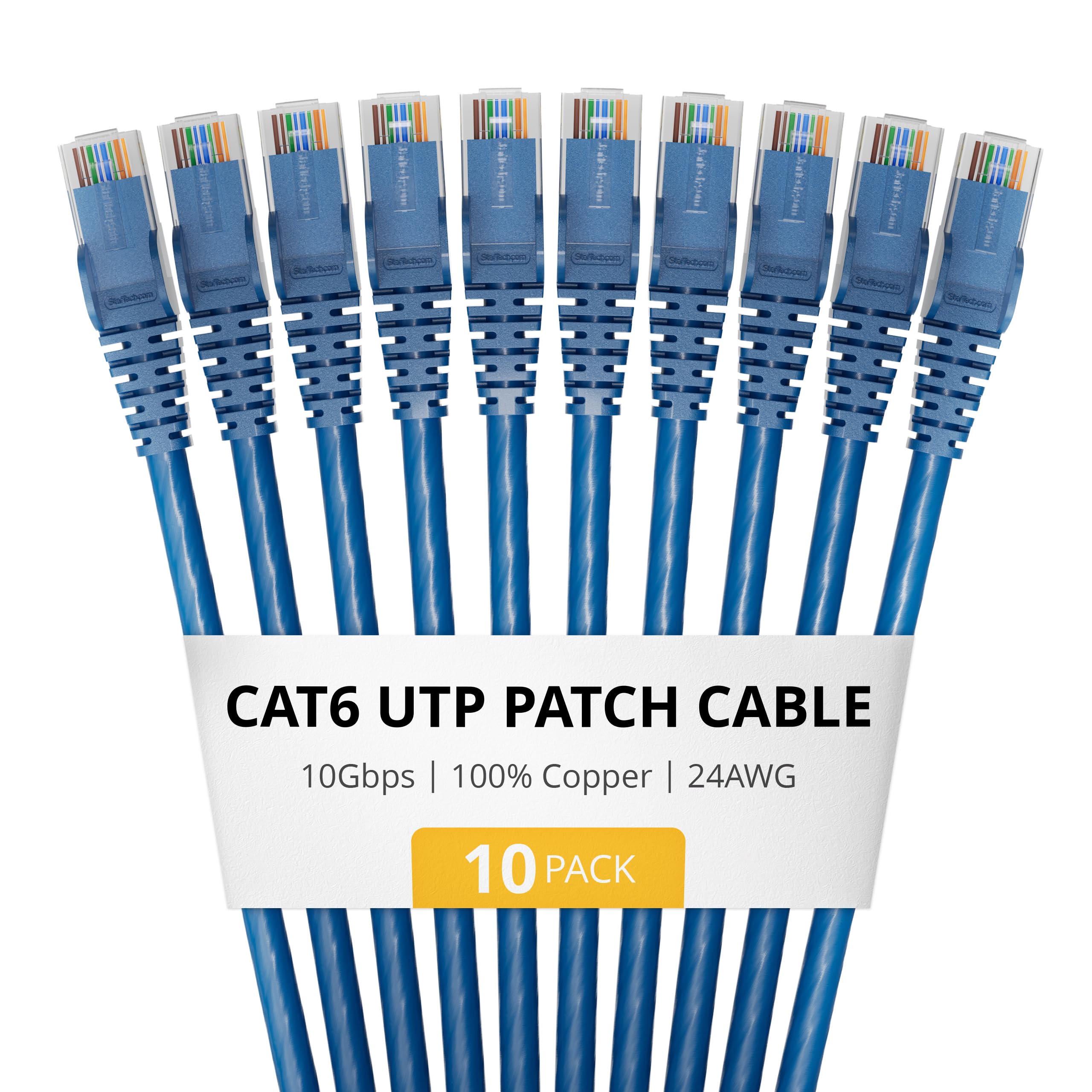 StarTech Cavo Ethernet Cat6 da 1 m, antigroviglio, confezione da 10