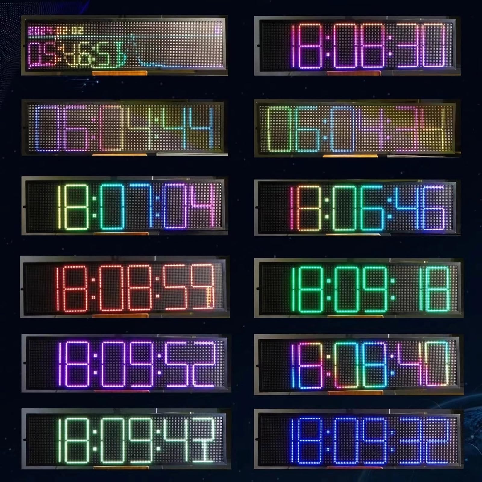 Musikspektrumanalysator, RGB Rhythmusanalysator Uhranzeige, 36 Dynamischer 16 Farben Musikspektrum-Tonabnehmeranalysator, Sprachsteuerung Und Leitungssteuerung, Für Audiostudio