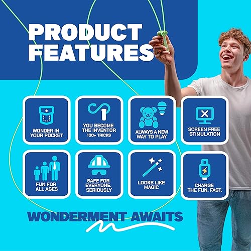 Miniatura 7 de ZipString Original - Juguete clásico lanzador de cuerda, como se ve en Shark Tank, es perfecto para niños y adultos, arroja el lazo al aire para