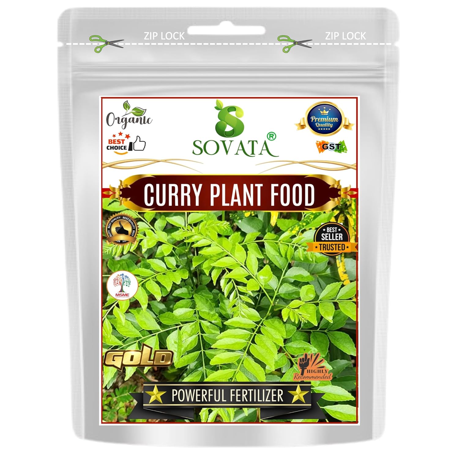 Sovata® Curry Plant Food, Powerful Organic Fertilizer for Overall Healthy Growth of Curry Plants. (900 gm)