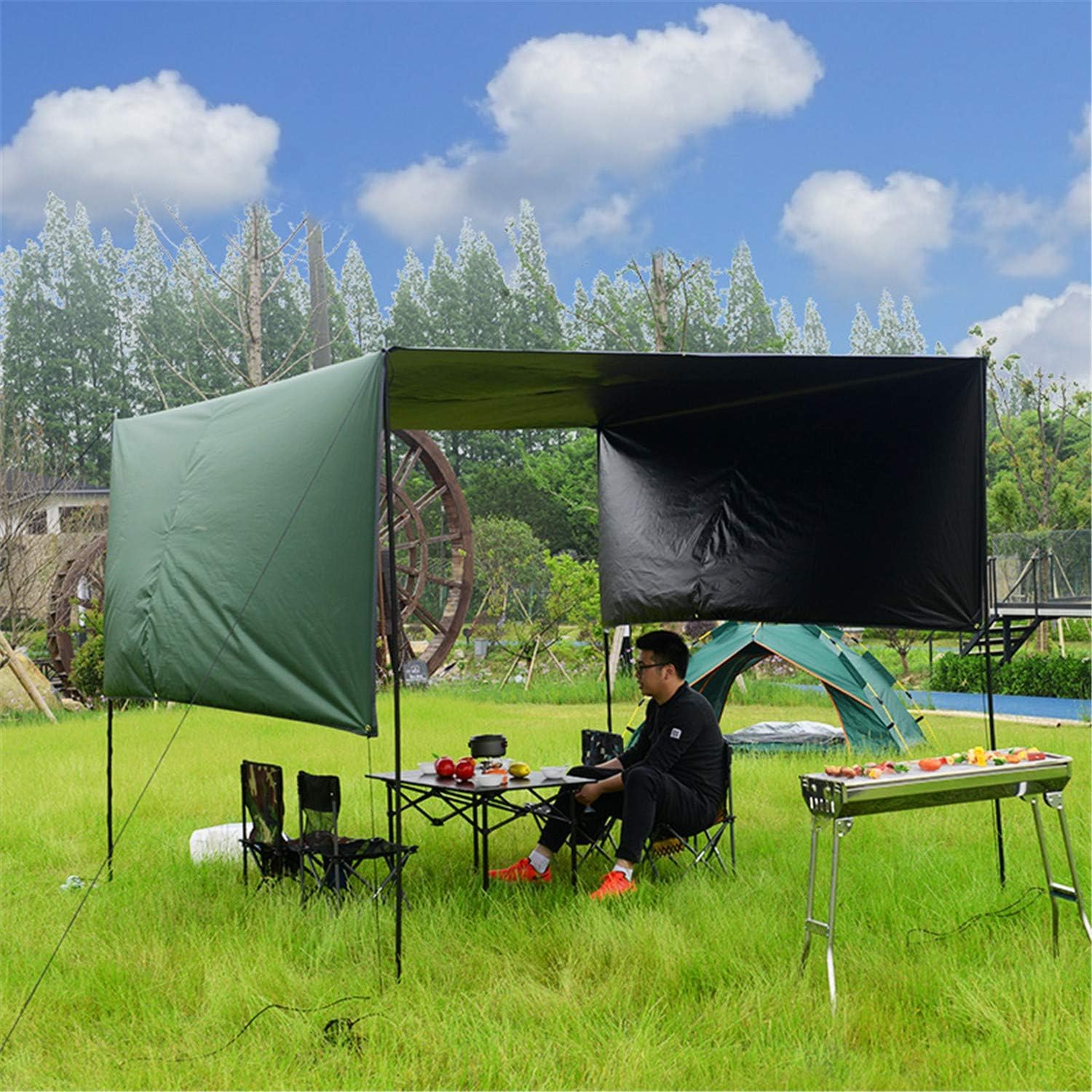 telo per amaca da campeggio, Tenda da campeggio ultraleggera con amaca, tenda da campeggio con telone antipioggia, tenda da campeggio con pali in telone e accessori
