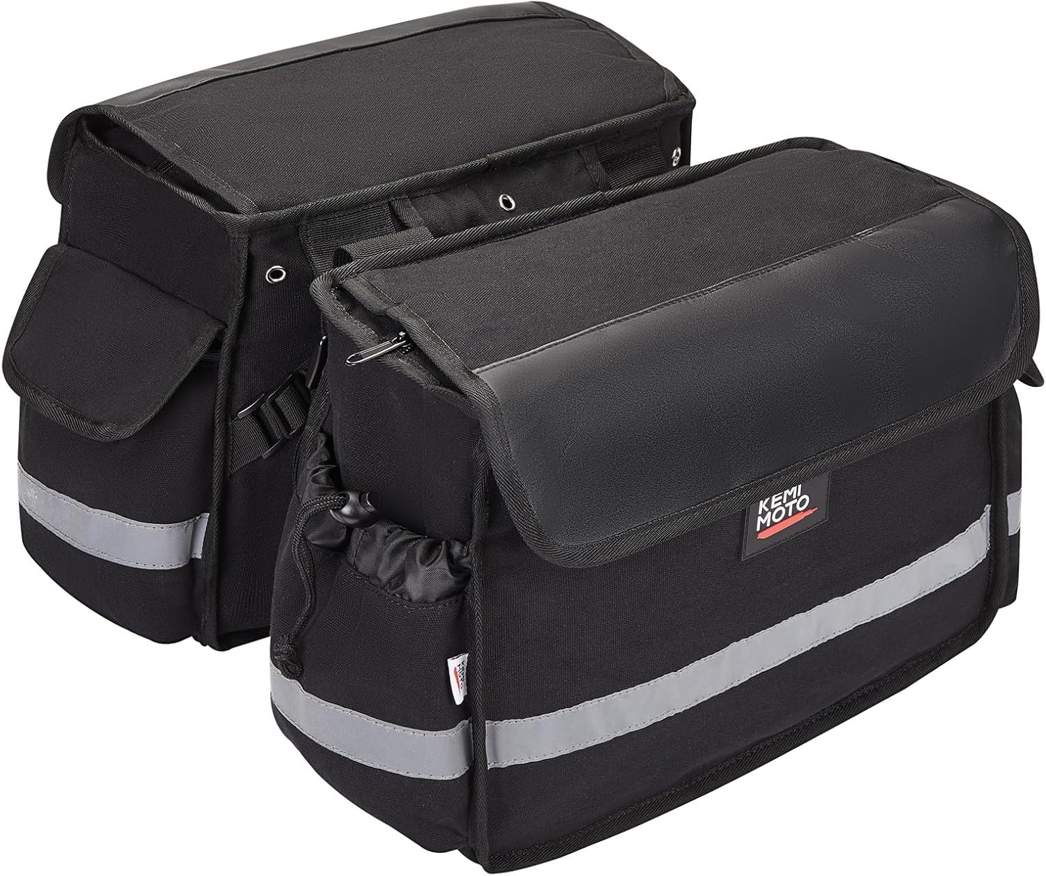 KEMIMOTO Motorcycle Saddle Bags 28L Throw Over Saddlebags with Rain Cover Universal Compatible with Softail Sportster Cruiser Dyna Vulcan Rebel Scooter Oxford Motorcycle Panniers Luggage Bag