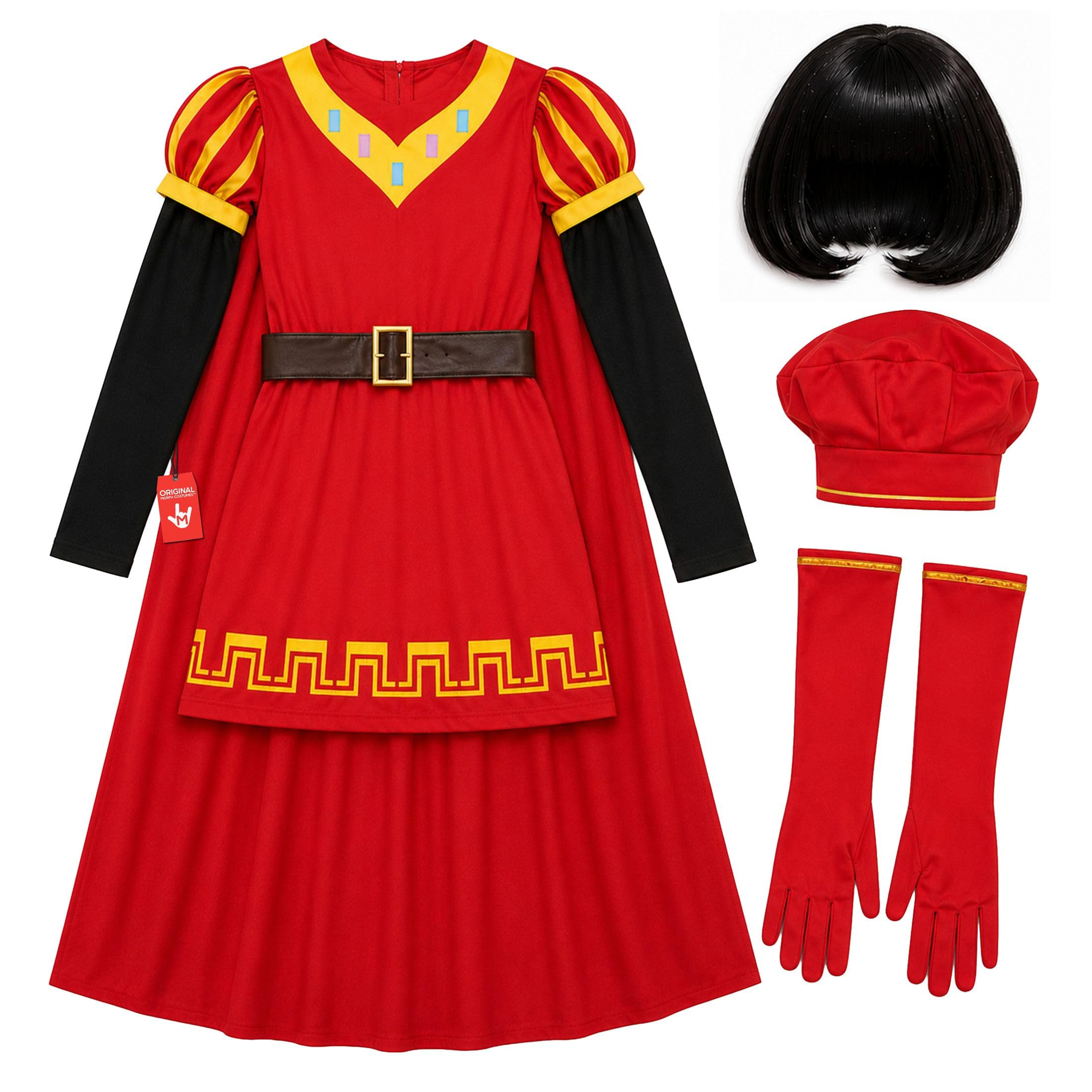 Morph Disfraz Noble Medieval Hombre Adulto Rojo, Disfraces de Pelicula, Traje de Cuentos, Disfraz Carnaval Hombre