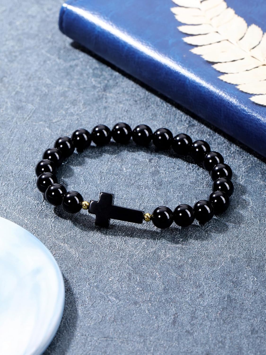 BRACCIALE UNISEX PIETRA NATURALI E PERLE DI FIUME - SAGA GIOIELLI