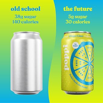 Poppi Prebiotic Soda, Sparkling Water & Fruit Juice, Fun Favorites, 12 Oz, 12 Pack