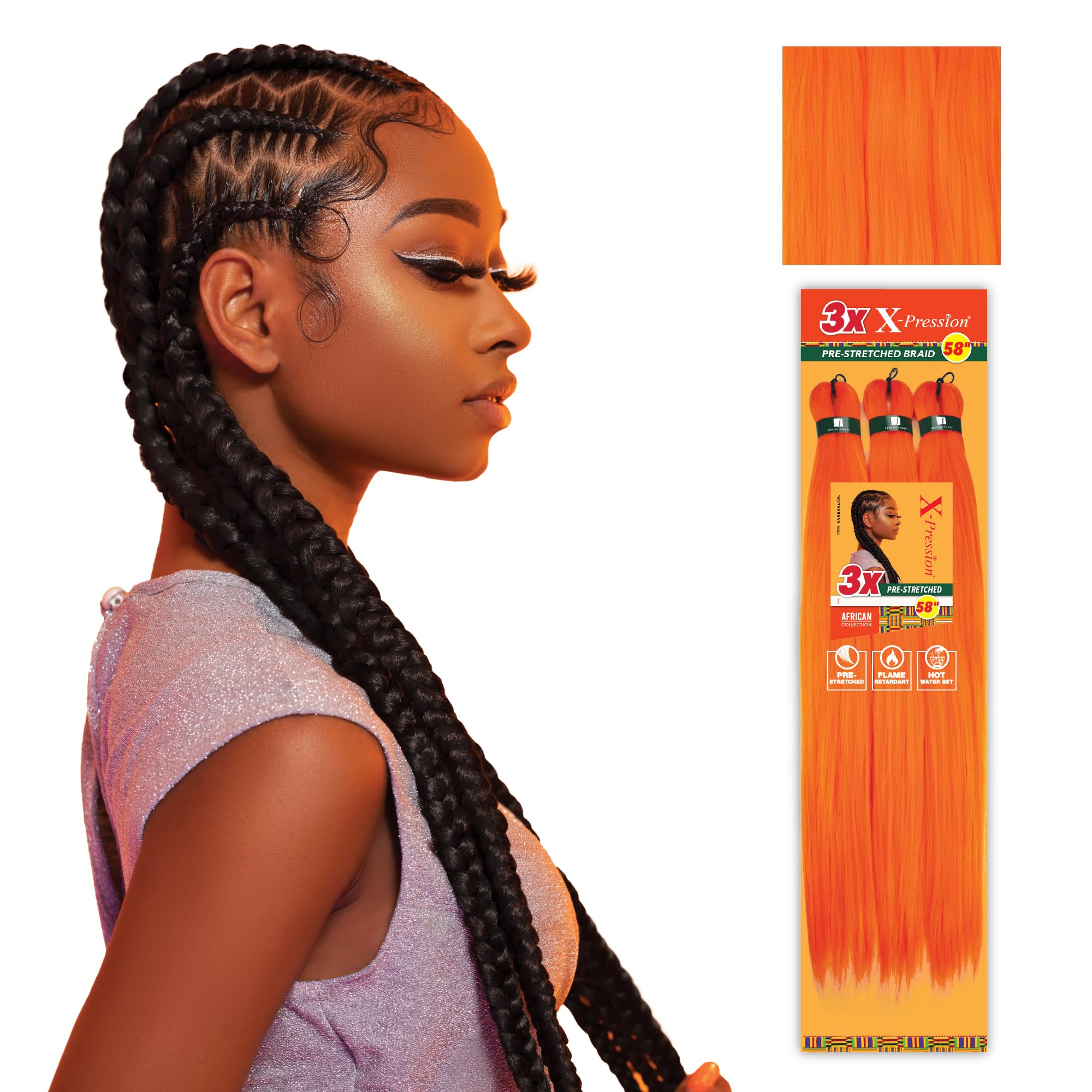 専用585*ヘアゴム(ハリネズミ・オレンジ) Amazon.com : Sensationnel X-pression prestretched braiding hair