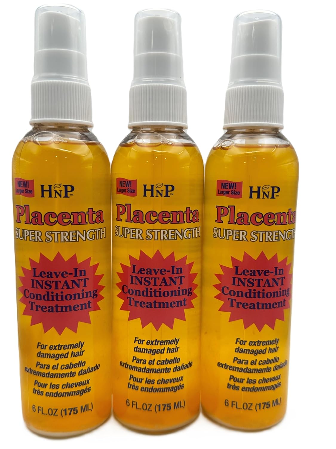 Hask Placenta Leave-In Conditioning Treatment Super Strength 6 Ounce (145ml) (3 Pack)