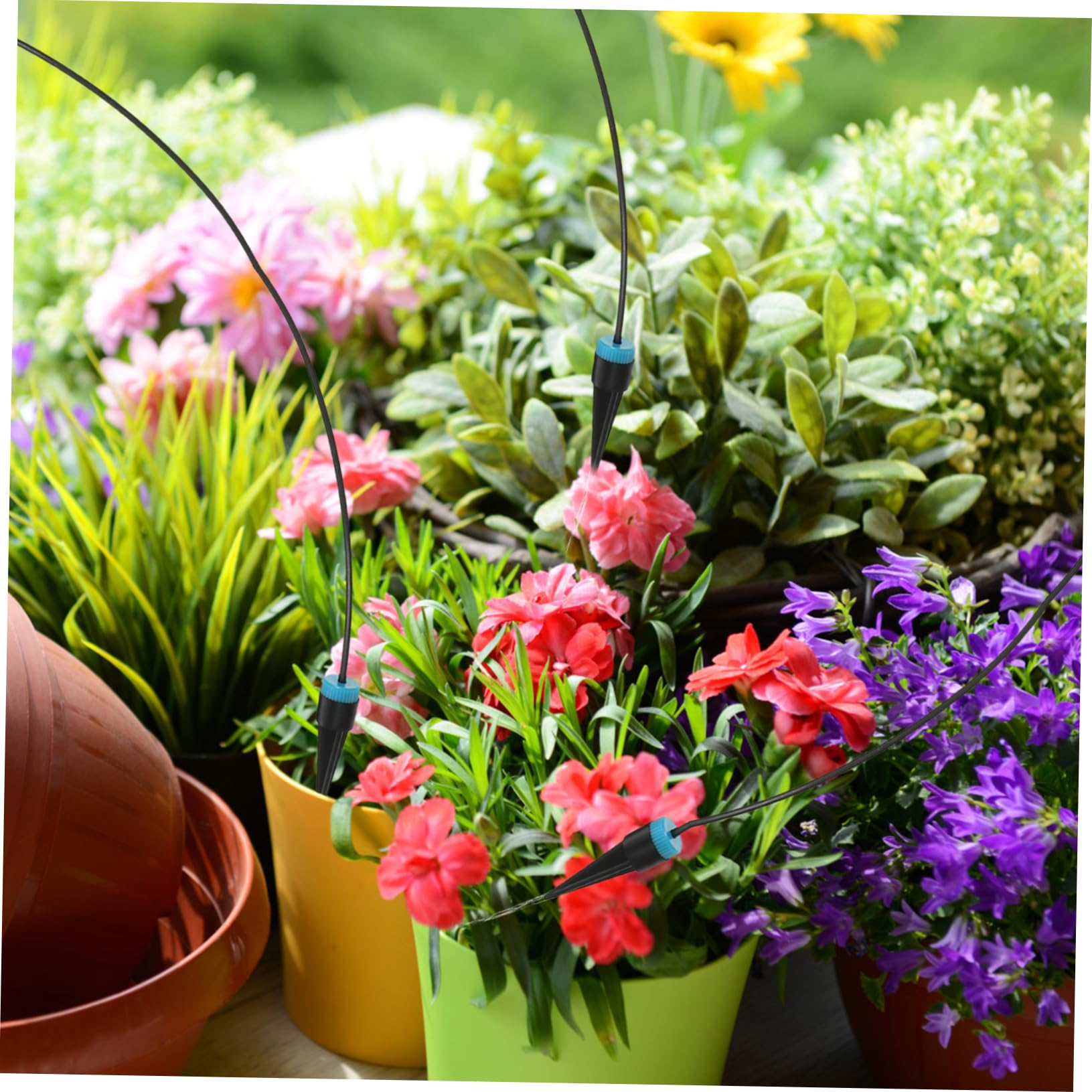 UKCOCO 4 Pièces Distributeur Automatique Arrosage pour Plantes Goutteur Débit Eau Ajustable pour Intérieur Jardin