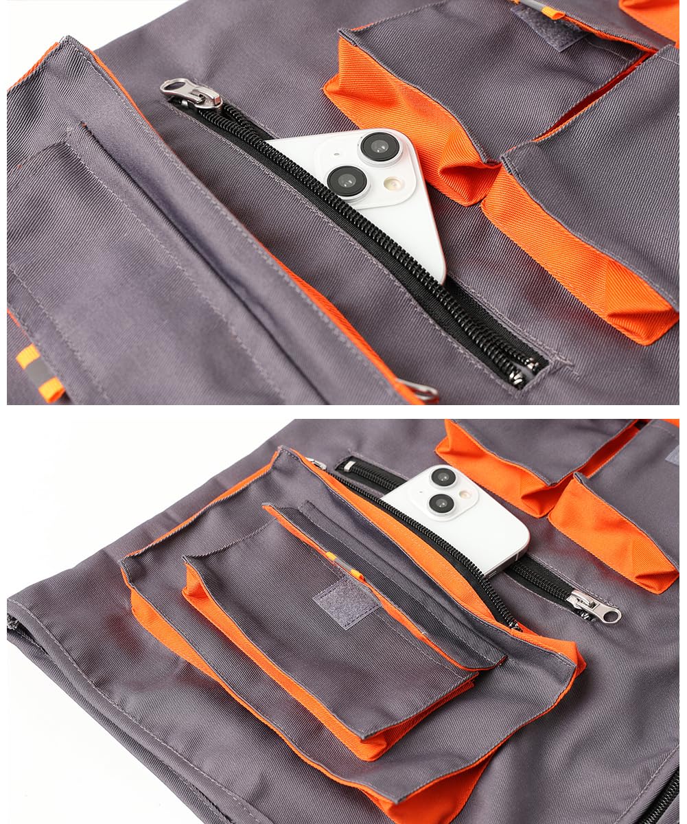 Gilet de Travail d'Extérieur Multi-poches pour Homme Manteau sans Manche de Travail Gilet de Montage Vêtements de Travail Gilet sans Manches