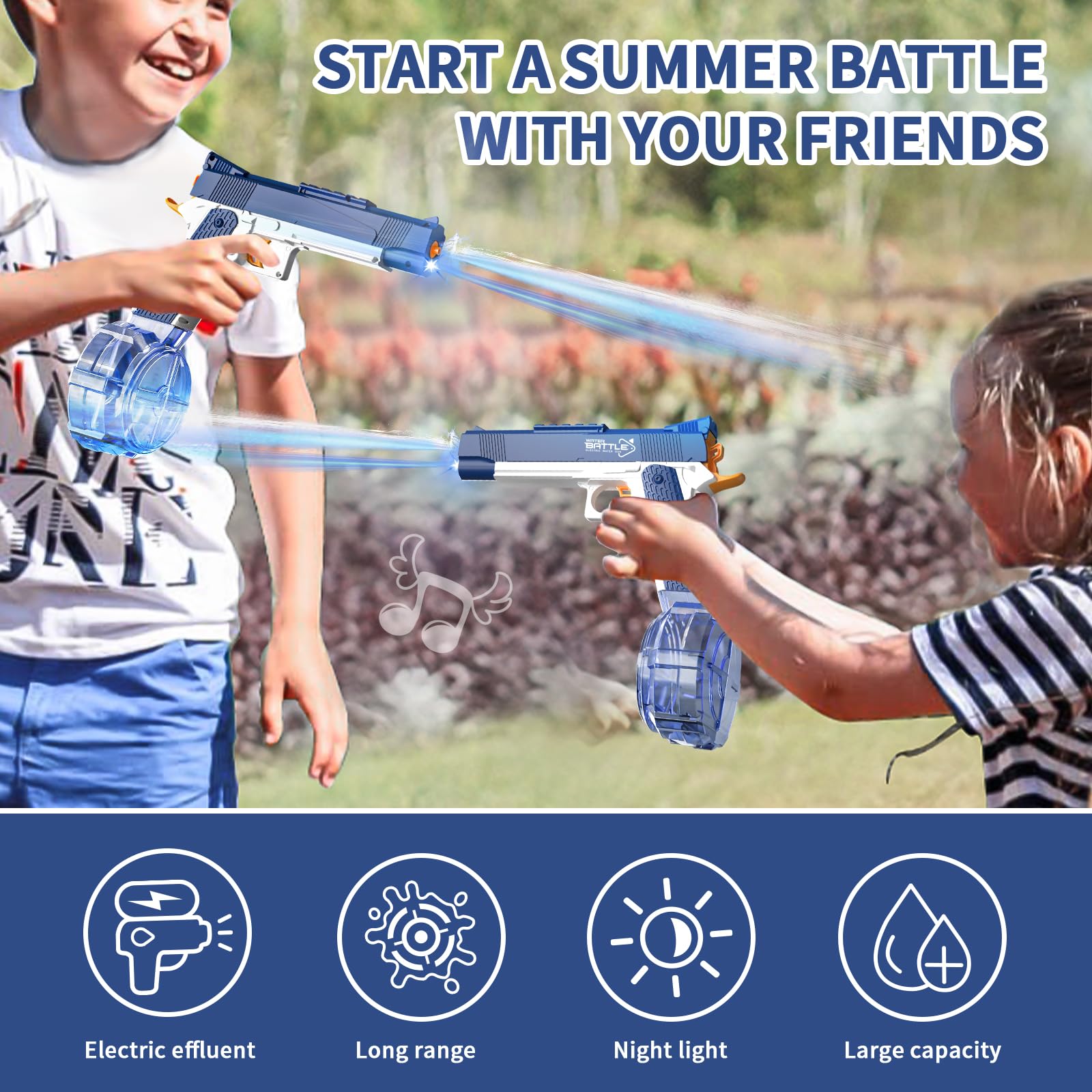 Water Pistol Electric Long Range AK 47 Water Gun Automatic Water Pickup