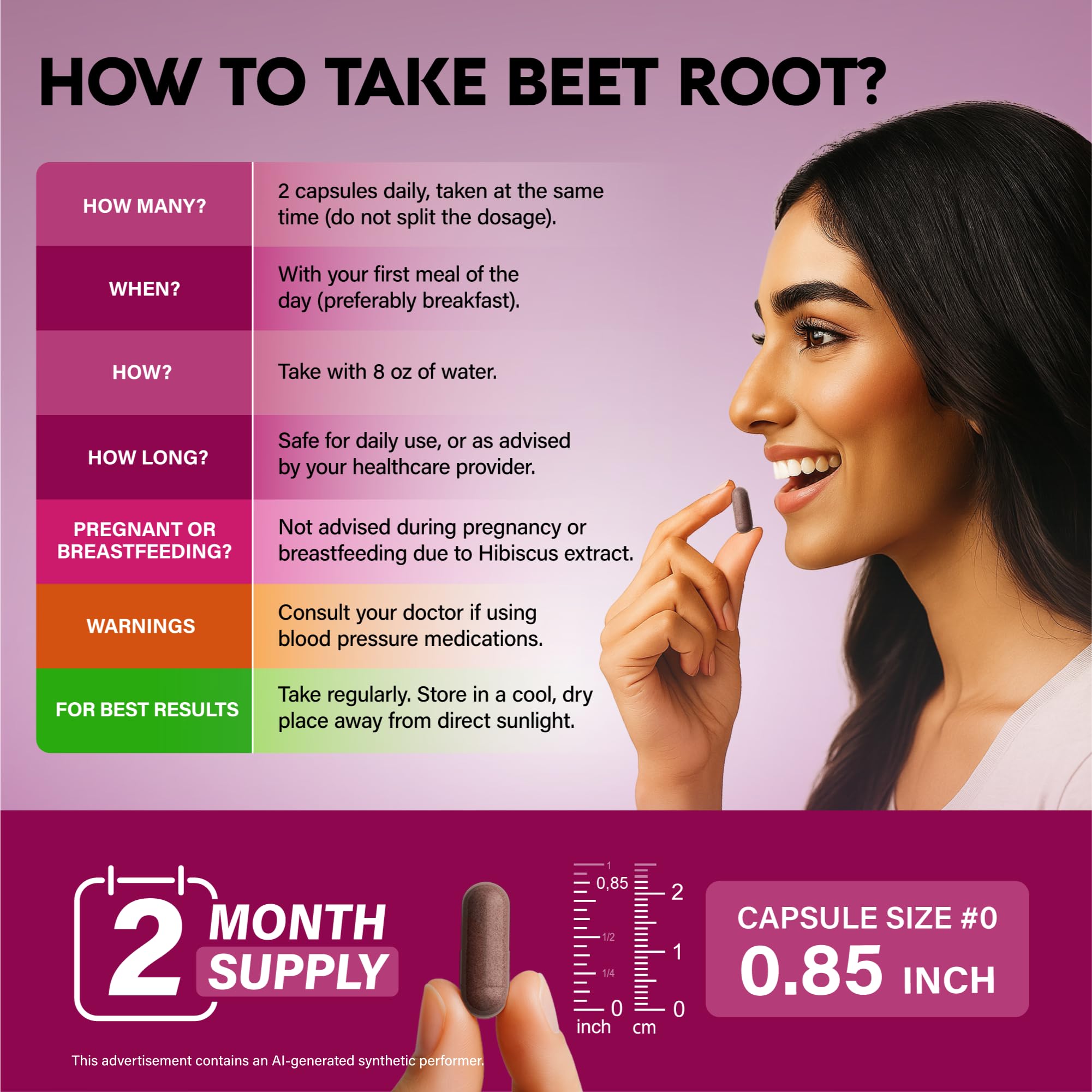 Beet Root Capsules - Healthy Blood Pressure Support Supplement** - 120 Caps — Amazon image 8