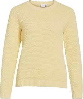 Vila Damen Vidalo O-Neck L/S Knit Top- Noos Vidalo O-Neck L/S Knit Top- Noos (1er Pack)