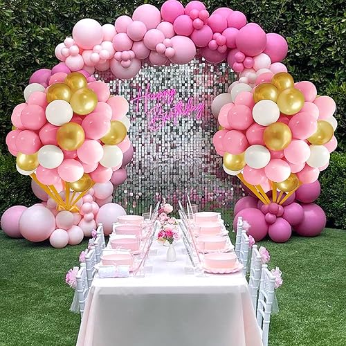 Miniatura 6 de Kit de 82 globos de fiesta de látex de 10 pulgadas, globos de color marrón caqui crema con lazo de cinta marrón para fiestas de desmalezado,