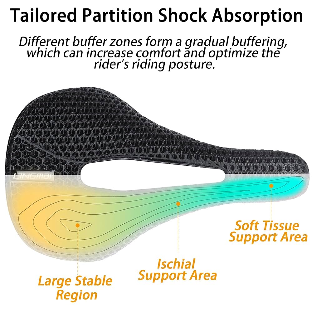 フルカーボン 3Dプリント サドル 軽量 Amazon | 超軽量全カーボンT800自転車3D透かし彫りプリント