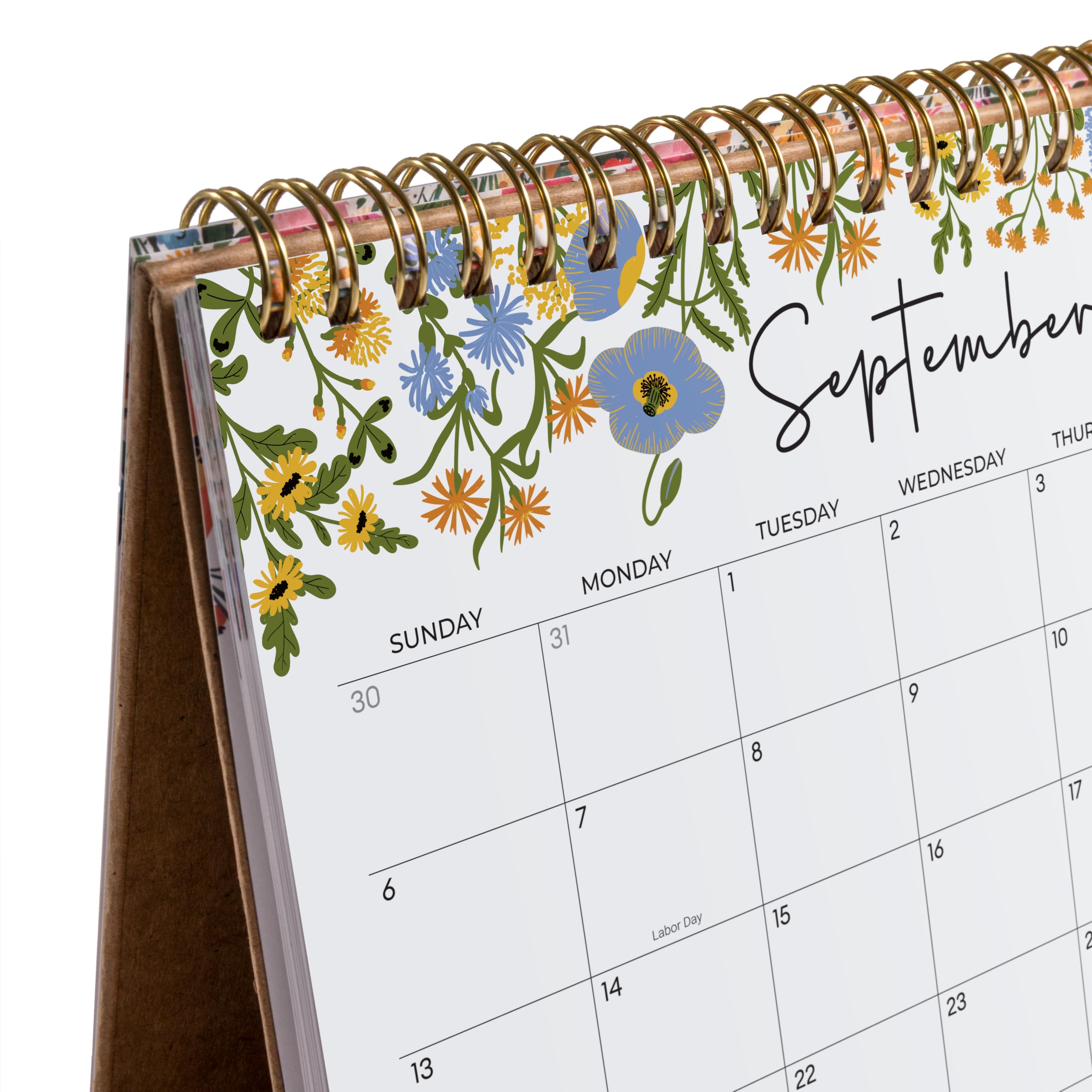 Calendario da tavolo piccolo 2026-2027, Jokotha Calendario da tavolo in piedi, da gennaio 2026 a giugno 2027, calendario da tavolo da 18 mesi con adesivi e design floreale, 20,3 x 15,2 cm