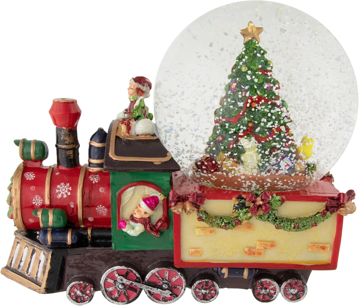 Northlight Children Christmas Train Musical Snow Globe, 8", Red