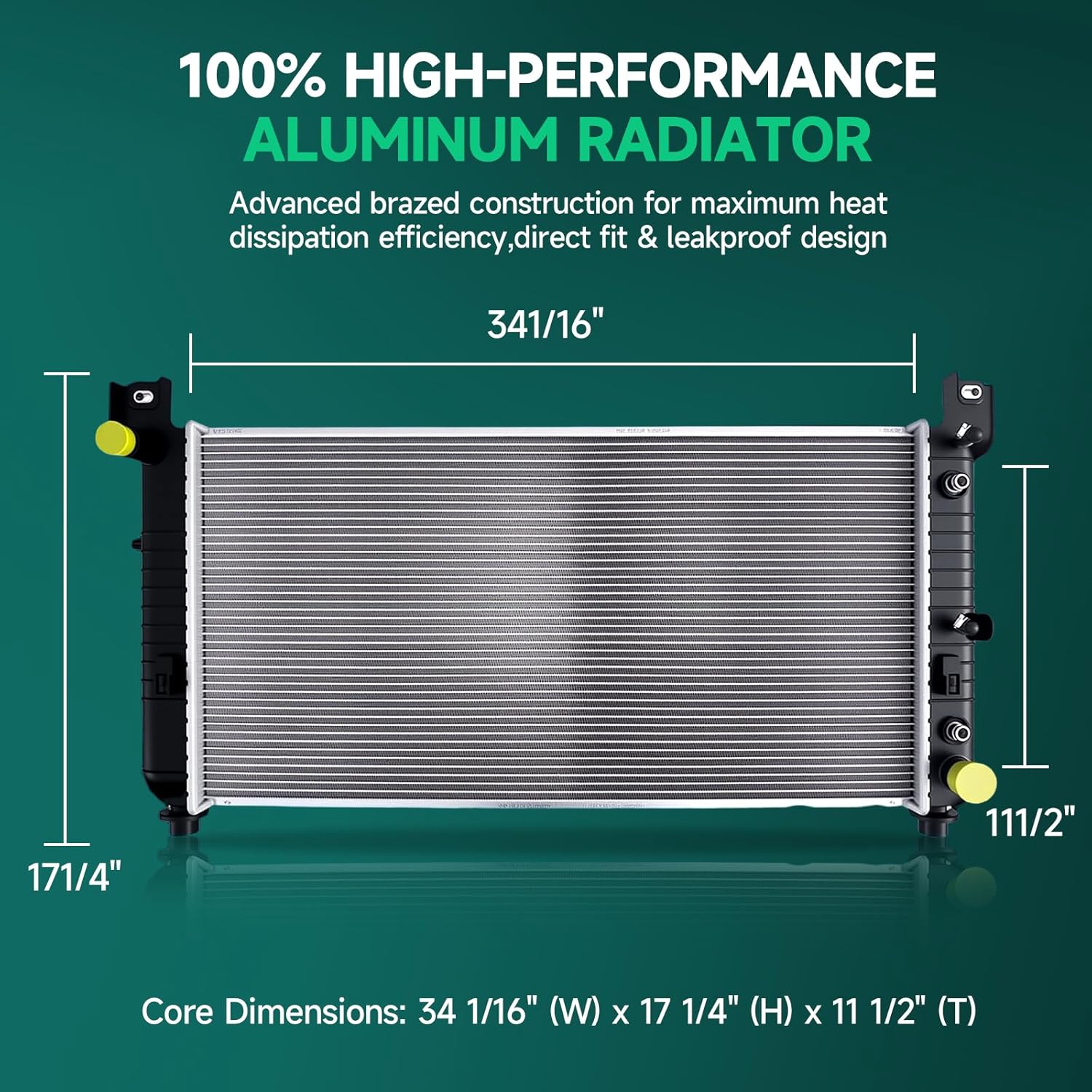 Aparts 557 Radiator Compatible with 1984-1980 ford Bronco/F-100 E0TH8005AAA;E0TH8005ABA;E0TH8005AHA;E0TH8005AZA;E0TH8005BAA