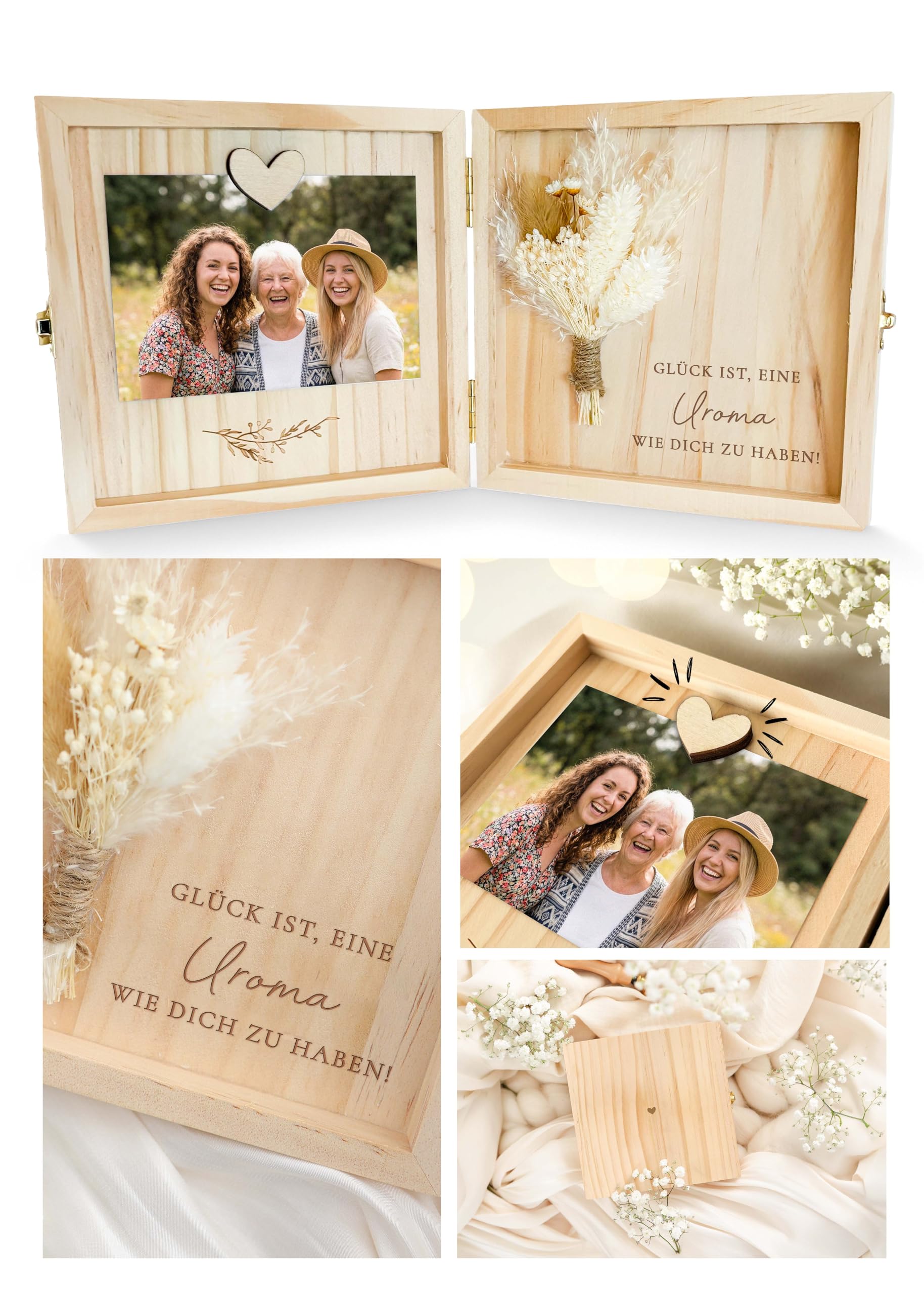 Joli Coon Holzschachtel Foto personalisiert - hochwertige Holzbox - Geldgeschenk - Hochzeit